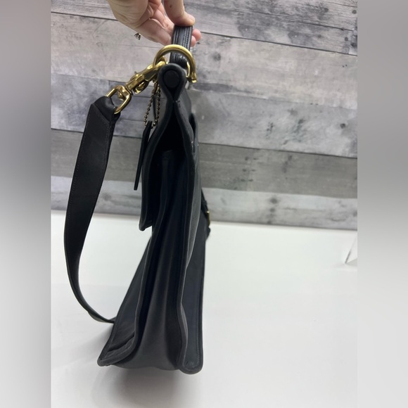 Vintage Coach Beekman Black Leather Briefcase Messenger Bag Corpcore 80s 90’s - Picture 11 of 16